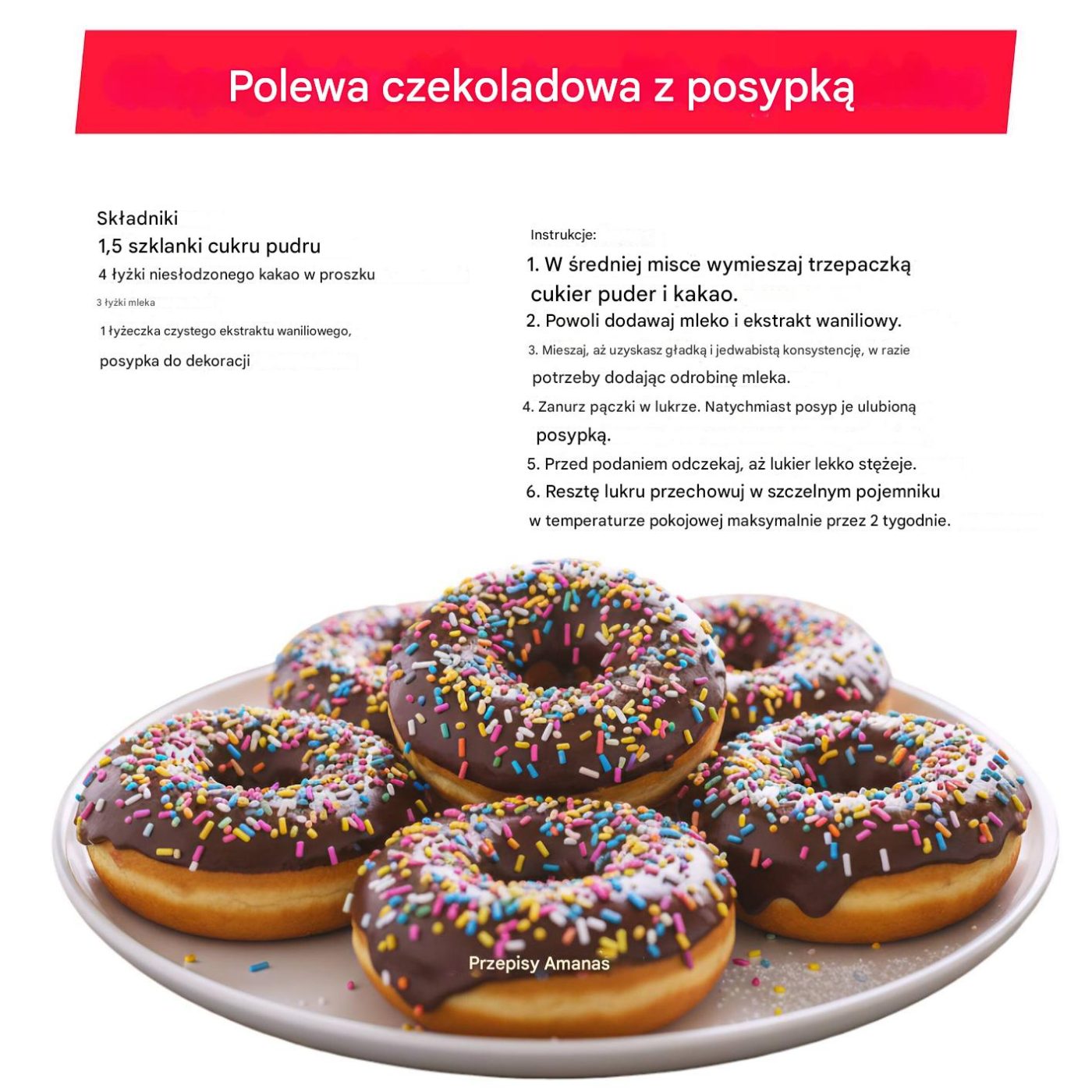 Polewa czekoladowa do pączków z kawałkami czekolady