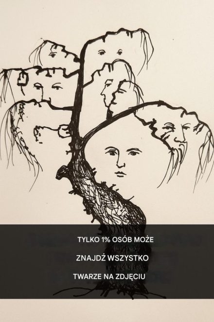 Następujące osoby nie dotyczą tego testu: czy potrafisz znaleźć wszystkie twarze na obrazku?