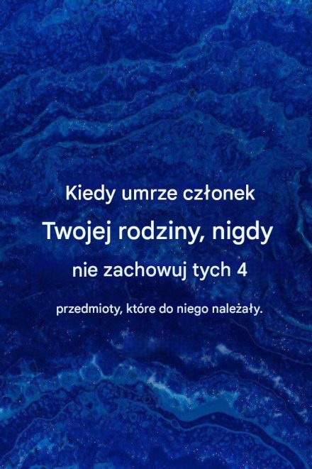 Nie przechowuj przedmiotów, które należały do ​​osoby zmarłej… Zobacz więcej Link znajdziesz w komentarzu