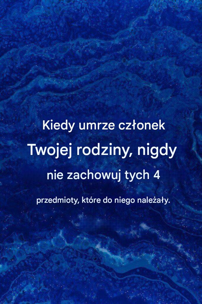 Nie przechowuj przedmiotów, które należały do ​​osoby zmarłej… Zobacz więcej Link znajdziesz w komentarzu