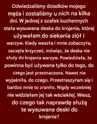 Nie uwierzysz, do czego tak naprawdę została zaprojektowana ta wysuwana deska do krojenia