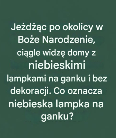Historia niebieskich świateł na ganku
