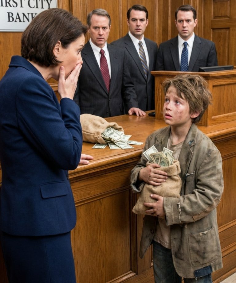 Roześmiali się, gdy biedny chłopiec wszedł do banku, niosąc zniszczoną torbę.