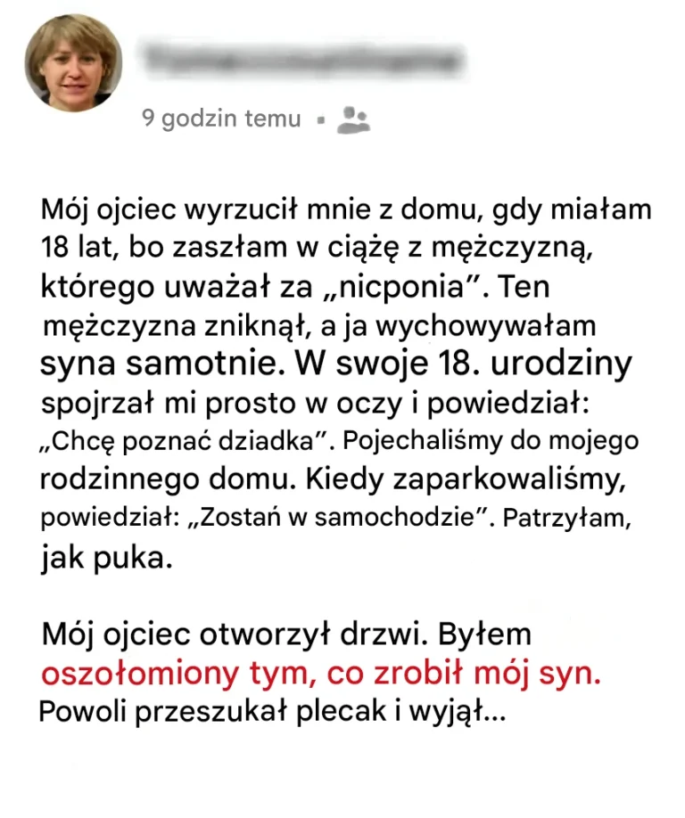 Mój ojciec wyrzucił mnie z domu, gdy dowiedział się, że jestem w ciąży.