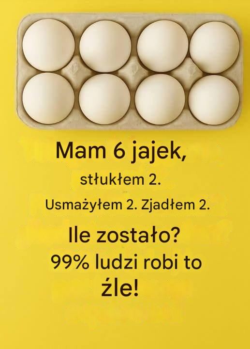 Ile jajek zostało? Zagadka, która dezorientuje 99% ludzi
