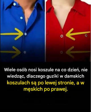 Dlaczego guziki w męskich i damskich koszulach są umieszczone po przeciwnych stronach?