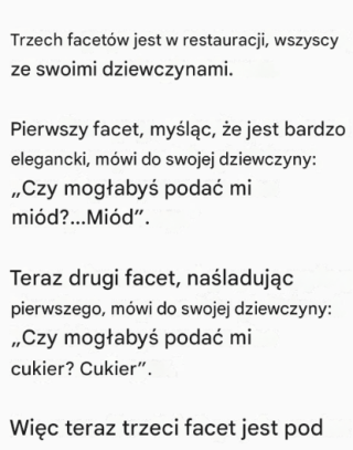 ŻART DNIA: „Podaj cukier, kochanie” — jak wyczucie czasu, pewność siebie i powiedzenie czegoś niewłaściwego może się obrócić przeciwko nam