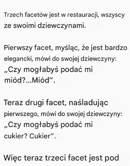 ŻART DNIA: „Podaj cukier, kochanie” — jak wyczucie czasu, pewność siebie i powiedzenie czegoś niewłaściwego może się obrócić przeciwko nam