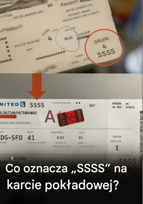 Co oznacza „SSSS” na karcie pokładowej?