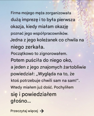 Jak poradziłam sobie z niezręczną sytuacją na firmowym wydarzeniu mojego męża